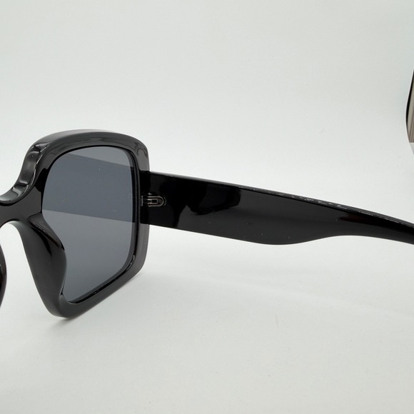 Oversized Square Sunglasses Black Retro Mod Thick Frame LS7180 UV400 Protection - Picture 6 of 7
